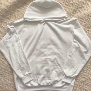White hooded sweater shirt